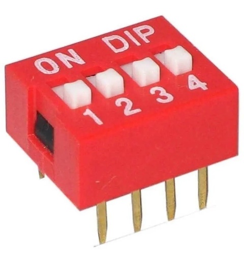 [94] Dip Switch 4 Posiciones Bits Vías Canal Deslizable