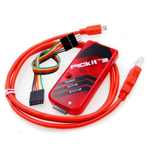 [165] Programador Pickit3 Genérico Con Cable USB Para Microcontrolador Microchip PIC