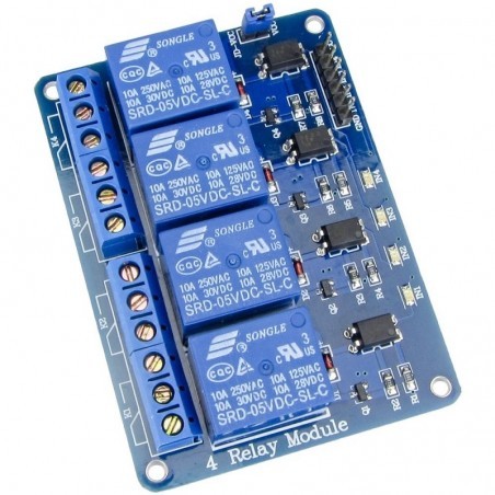 [173] Módulo De Relevadores Relay 5V 4 Ch Canales Arduino PIC