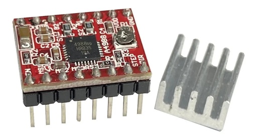 [191] Driver Motor A Pasos Stepper A4988 Con Disipador PIC Arduino