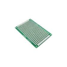 [198] Placa Fenólica Perforada De Baquelita Cobre 2x8cm Con Recubrimiento Verde