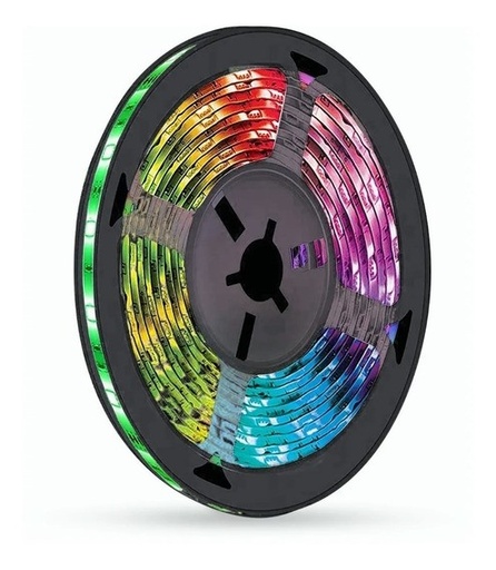[338] Tira De 300 LED RGB 5050 Impermeable 5m 12V Alta Calidad Uso Rudo Luces
