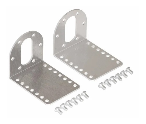 [353] Par De Soportes Bases Sujetador Brackets Para Motor 37D Robótica Pololu