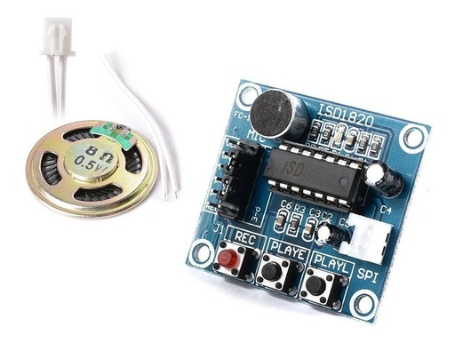 [361] Módulo De Grabación De Voz ISD1820 Micrófono Y Bocina