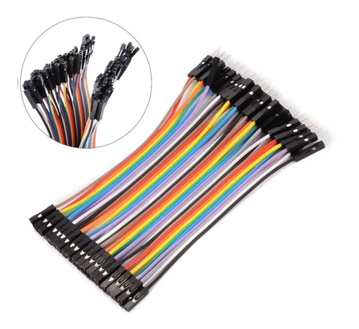 [393] Cables Dupont Jumpers M/H 10cm Arduino Paquete De 40 Pzas