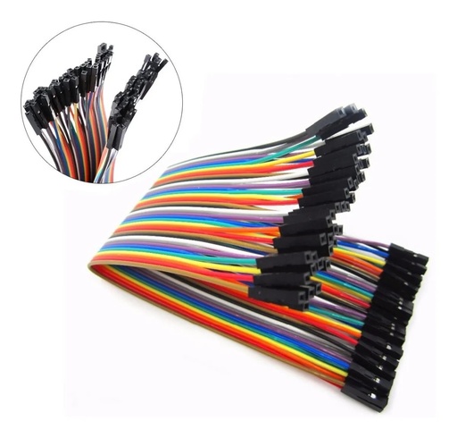 [395] Cables Dupont Jumpers M/M 20cm Arduino Paquete De 40 Pzas