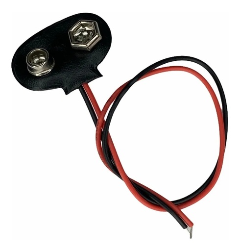 [569] Cable Portapila Adaptador Broche Batería 9V Sin Plug