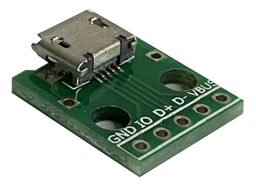 [573] Adaptador MICRO USB Tipo B Hembra A DIP PCB
