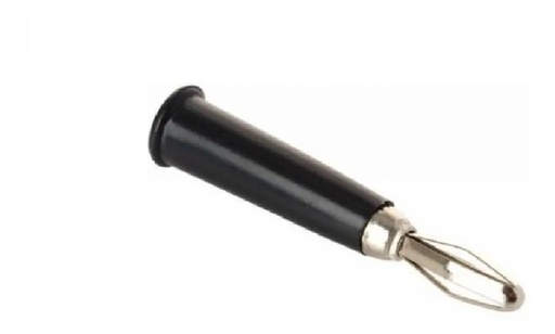 [583] Plug Tipo Banana Con Conector Niquelado Macho Color Negro