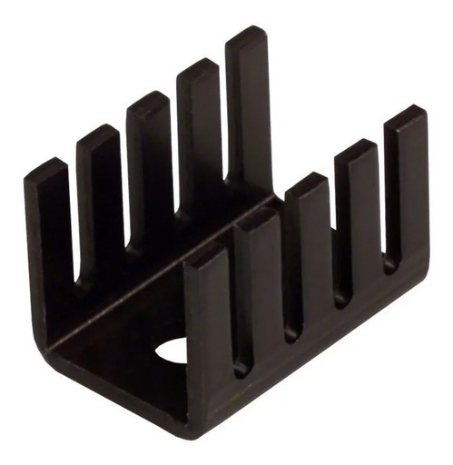 [651] Disipador Térmico De Calor De Aluminio 19x15x10 mm Para Empaquetamiento Transistor TO-220