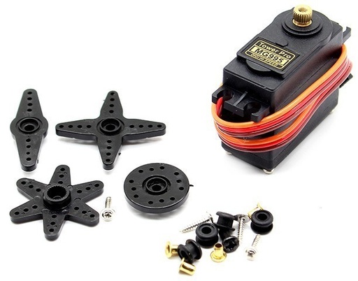 [734] Servomotor Mg995 180° 15Kg.cm Towerpro Engranes Metálicos Robótica Arduino PIC RC