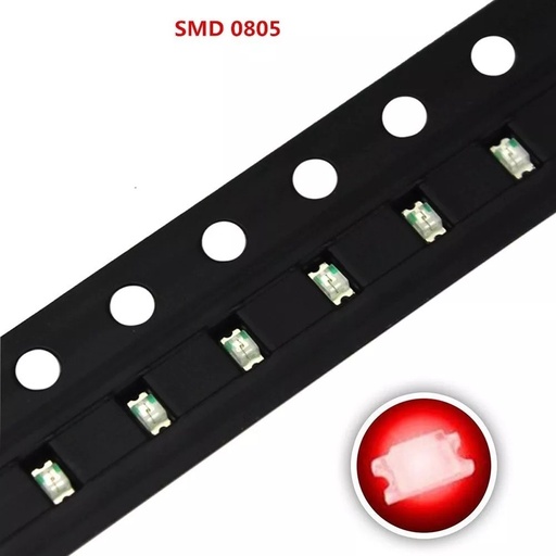 [1351] LED SMD 0805 ROJO