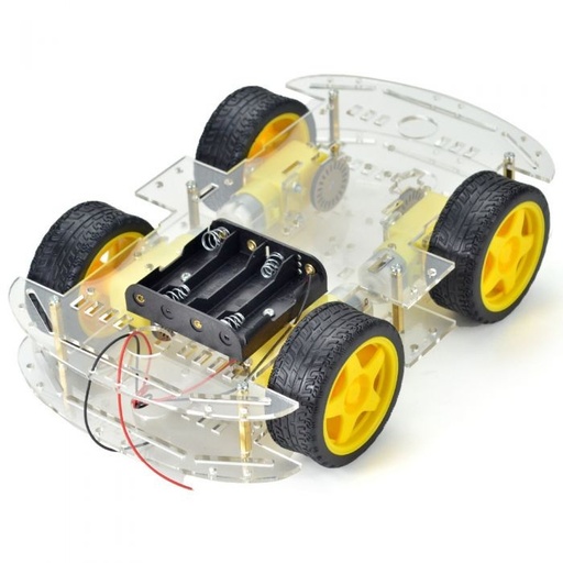 [1611] Kit Chasis De Carro Robot 4 Llantas Para Proyectos Arduino.
