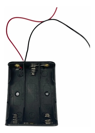 [1618] Portapila Soporte Sujetador Rígido 3 Baterías AA Sin Plug