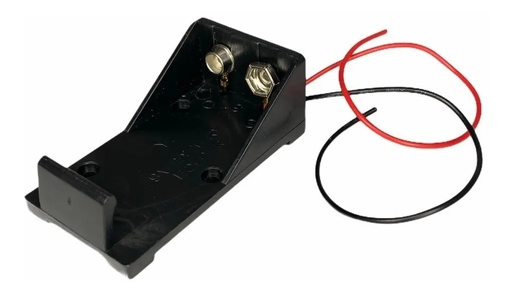 [1624] Portapila Soporte Sujetador Rígido Batería 9V Sin Plug