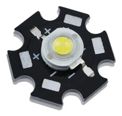 [1643] LED SMD 3W Blanco Cálido 3000K Con Disipador Para Acuario Pecera Lámpara
