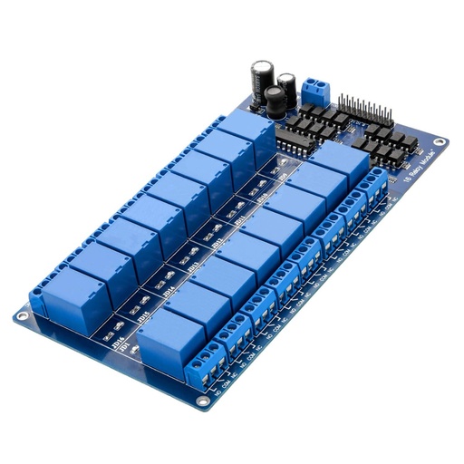 [1675] Módulo De Relevadores Relay 16 Ch Canales 12V Arduino PIC