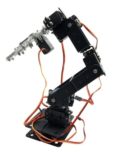 [1727] Kit Brazo Robótico 6° De Libertad 6V Con Servomotores MG995