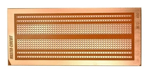 [1741] Placa Fenólica Perforada Una Cara 7x15 Cm Tipo Protoboard De Cobre Y Fibra De Vidrio
