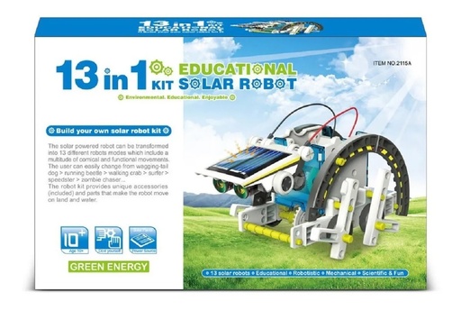 [1754] Kit 13 En 1 Robot Solar Robótica Educacional