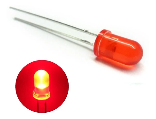 [1813] Led Opaco 5mm Rojo