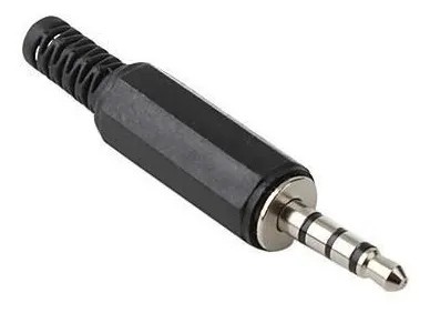 [1847] Plug 3.5mm Plástico Con 3 Bandas De Plástico para Extensión Con Resorte