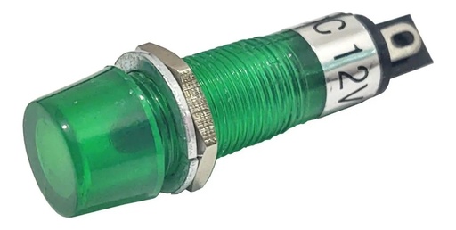 [1896] Foco Neón Plástico 12V Mediano Verde