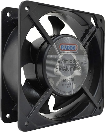 [2254] Ventilador Aluminio 6 115V AC 0.2A 120mm x 120mm x 38mm