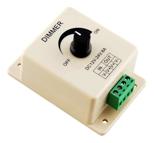 [2277] Dimmer Manual DC12V-24V 8A Control Tiras de Led Foco Perilla