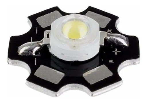 [2390] Led SMD 3W 10000k Blanco Frío con Disipador Para Acuario Pecera Lámpara