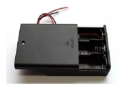 [2396] Portapilas Soporte Sujetador Rígido Battery Holder 3x AA Con Slide Switch ON OFF