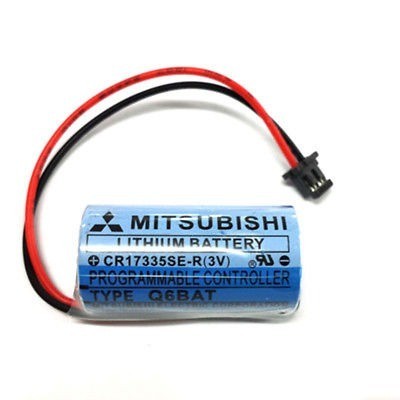 [2832] Pila Batería MITSUBISHI Q6BAT 17335 CR17335SE-R/ 3V Conector Negro Pequeño Para PLC