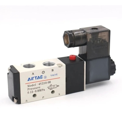 [2855] Airtac Válvula Neumática 110V AC Modelo 4V210-08 5 Vías 2