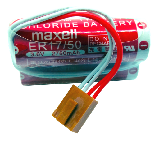 [2952] Pila Batería Maxell ER17/50 MD500N 50750-1018 3.6V 5500mAh Conector Marrón 4 Pines