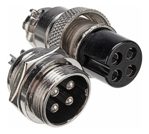 [2970] Conector Terminal De Aviación GX20 4 Pines Metal Circular Cnc (Cable-Pared)