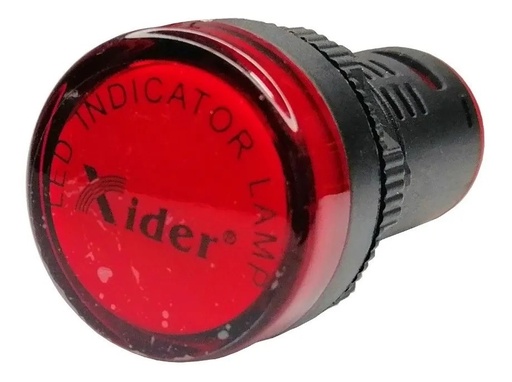 [3003] Lampara Indicadora Luz Piloto 110V AC ROJO Empotrable 22mm