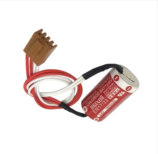 [3077] Pila Batería Maxell ER17/33 3.6V 1600mAh Conector Marrón 4 Pines Lithium Thionyl