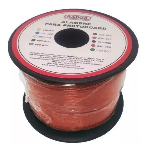 [3108] Rollo de alambre para protoboard ladrillo 100 m.