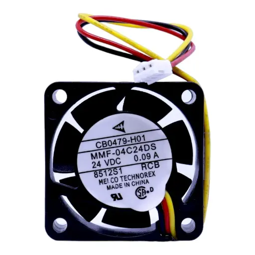 [3214] Ventilador Melco Technorex CB0479-H01 MMF-04C24DS 24V DC 0.09A 2.16W 40 mm x 40 mm x 15 mm Conector Blanco 3 Pines 3 Cables