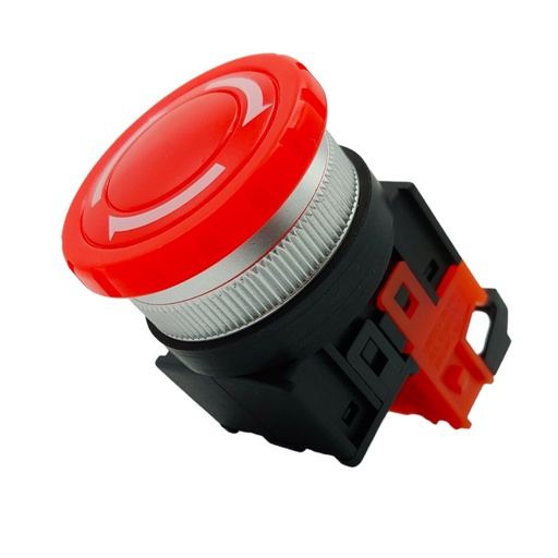 [3315] Botón Paro De Emergencia Rotatorio KOINO KPB30ER 250V 6A NC Rojo