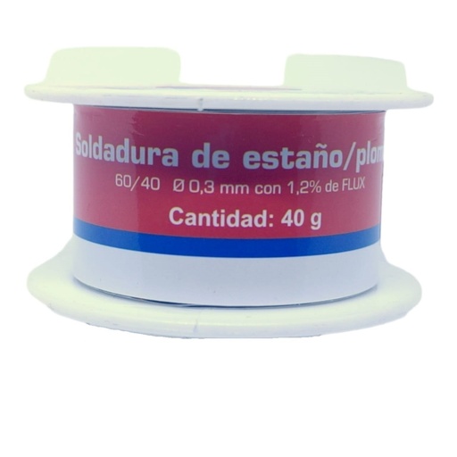 [3383] SOLDADURA ESTAÑO/PLOMO 60/40 0 0.3mm 40g mod: 110-715