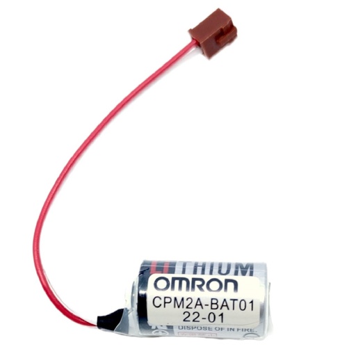 [3401] Pila Batería Toshiba OMRON CPM2A-BAT01 Conector Marrón Chico.