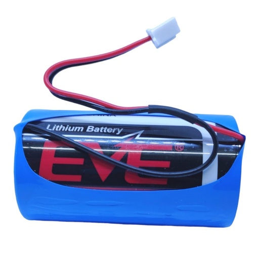 [4593] Pila Batería Litio Eve Energy ER34615 34615 3.6v 19Ah Tipo D Conector Blanco 2 Pines