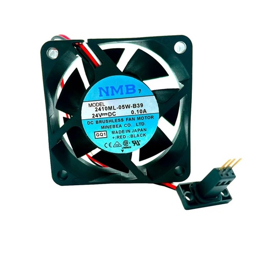 [4676] Ventilador NMB 2410ML-05W-B39 GQ1 24VDC 0.10A 60mm x 60 mm x 25mm Conector negro 3 pines