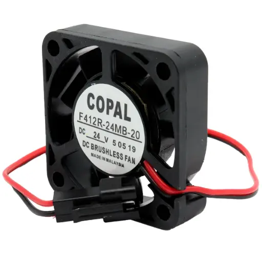 [4688] Ventilador COPAL F412R-24MB-20 24VDC 41mm x 12mm x 41m Conector Negro Dos pines