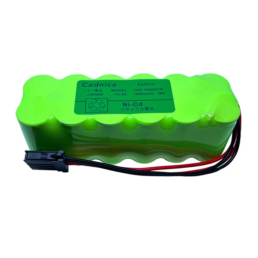 [4777] Pila Batería Recargable Sanyo Cadnica 12N-1600SCB 14.4V 1600mAh Conector Negro Para Okuma OSP-200 OSP-P200M PN: Okuma 12N-1600SCB 12N-1700SCR E5503-867-001