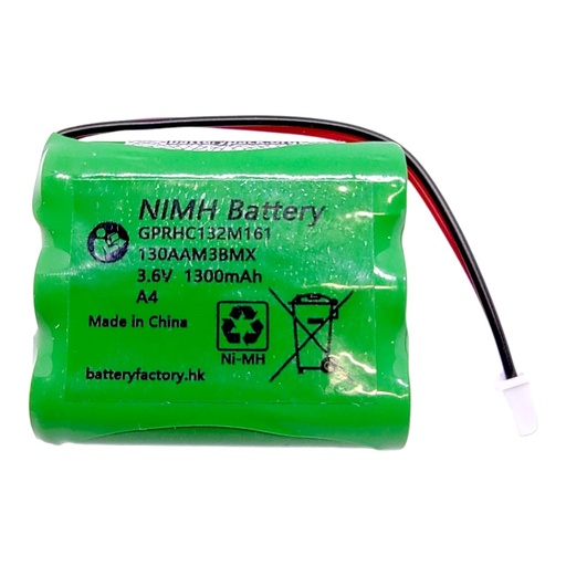 [4774] Pila Batería Recargable: GPRHC132M161 3.6V 1300mAh Conector Blanco