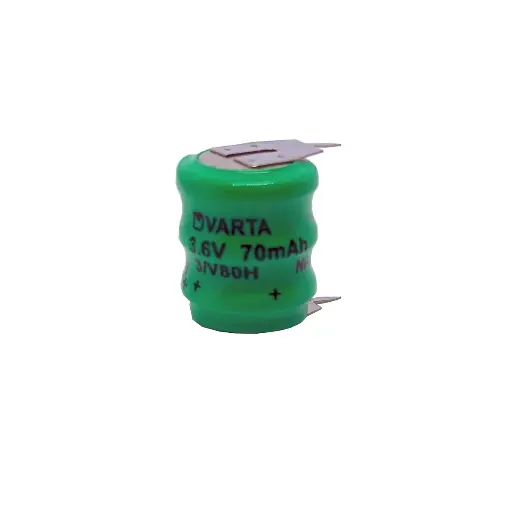 [4806] Pila Batería Varta 3/V80H 3.6V 70mAh Con Pines Recargable PLC