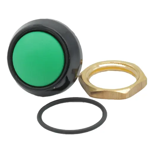 [4915] Interruptor Botón Push Button Switch ITW 59-113 125V 400mA NO Verde