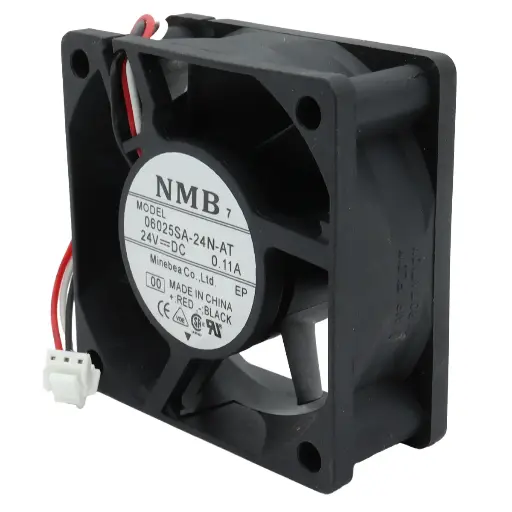 [4939] Ventilador NMB 06025SA-24N-AT 00 24V DC 0.11A 60mm x 60mm x 25mm Conector Blanco 3 Pines 3 Cables Con Gancho